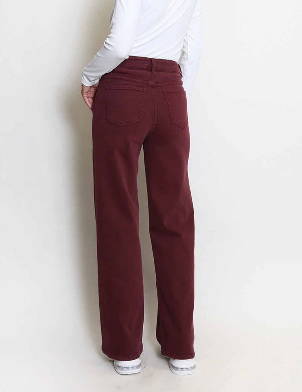 Burgundy Dad Fit Jeans