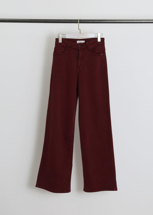 Burgundy Dad Fit Jeans