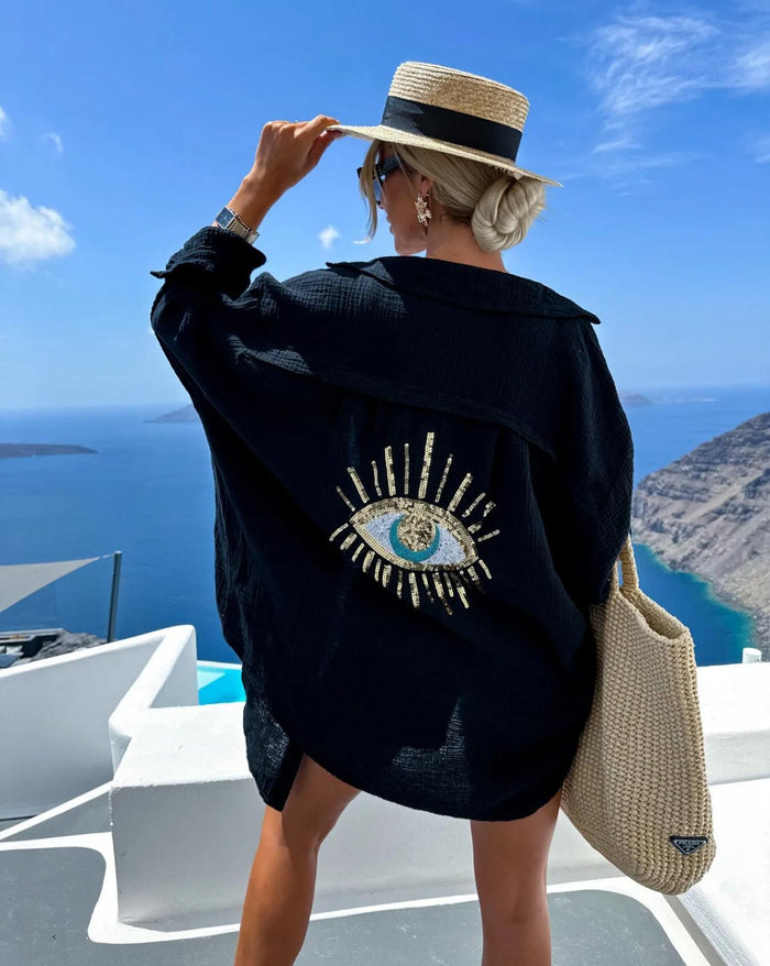 Evil Eye Cheesecloth Shirt