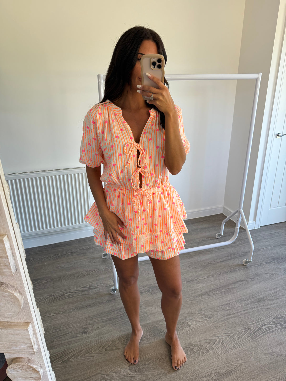 Orange Heart Playsuit
