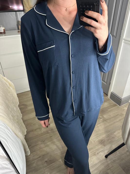 Long Sleeve Ribbed Pyjamas