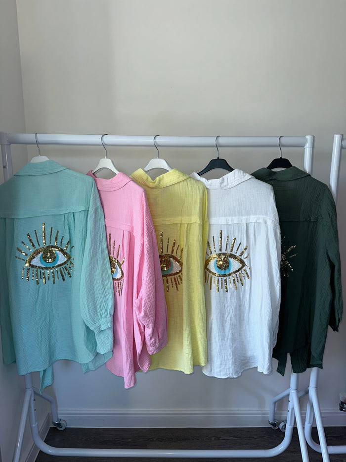 Evil Eye Cheesecloth Shirt